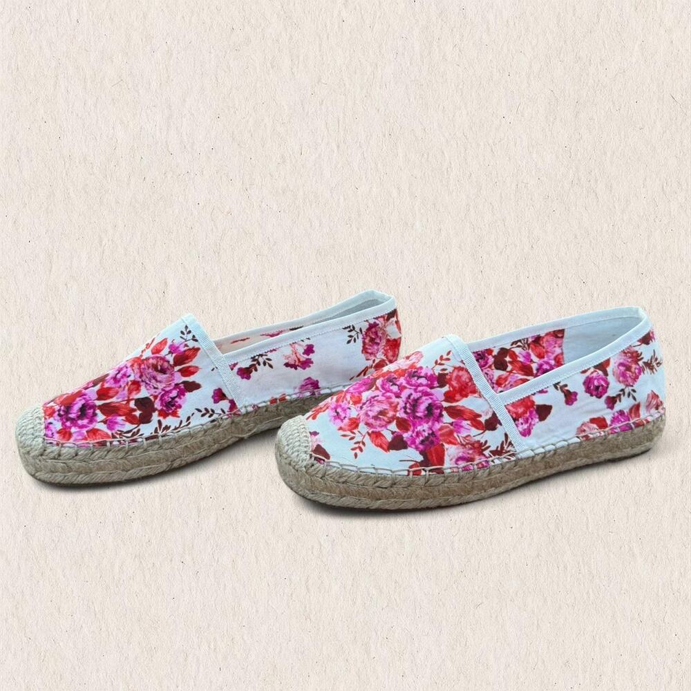 Guess Floral Espadrille Slip On Shoes Size 8 Coquette Summer Cottagecore Preppy - Picture 4 of 8
